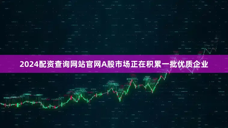 2024配资查询网站官网A股市场正在积累一批优质企业