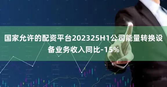 国家允许的配资平台202325H1公司能量转换设备业务收入同比-15%